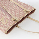 Christian Dior Trotter Canvas Tote Bag PVC Pink Silver Auth gh1833-6
