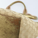 GUCCI GG Canvas Hand Bag Beige Gold 131228 Auth gh1835-12