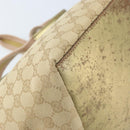GUCCI GG Canvas Hand Bag Beige Gold 131228 Auth gh1835-13