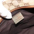 GUCCI GG Canvas Hand Bag Beige Gold 131228 Auth gh1835-16