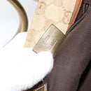 GUCCI GG Canvas Hand Bag Beige Gold 131228 Auth gh1835-22