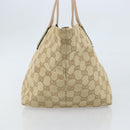 GUCCI GG Canvas Hand Bag Beige Gold 131228 Auth gh1835-4