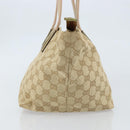 GUCCI GG Canvas Hand Bag Beige Gold 131228 Auth gh1835-5