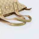 GUCCI GG Canvas Hand Bag Beige Gold 131228 Auth gh1835-7