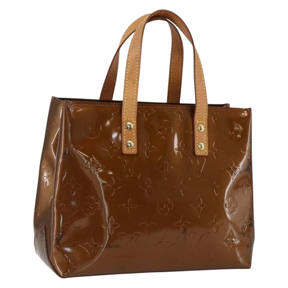 LOUIS VUITTON Monogram Vernis Reade PM Hand Bag Bronze M91146 LV Auth gh1836