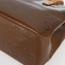 LOUIS VUITTON Monogram Vernis Reade PM Hand Bag Bronze M91146 LV Auth gh1836-10