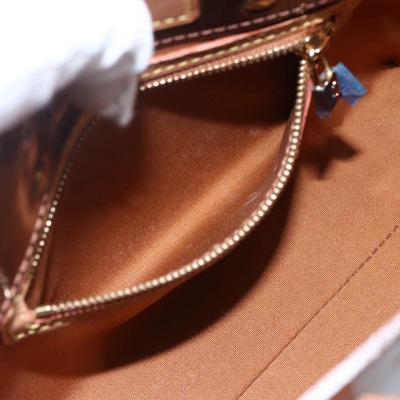 LOUIS VUITTON Monogram Vernis Reade PM Hand Bag Bronze M91146 LV Auth gh1836