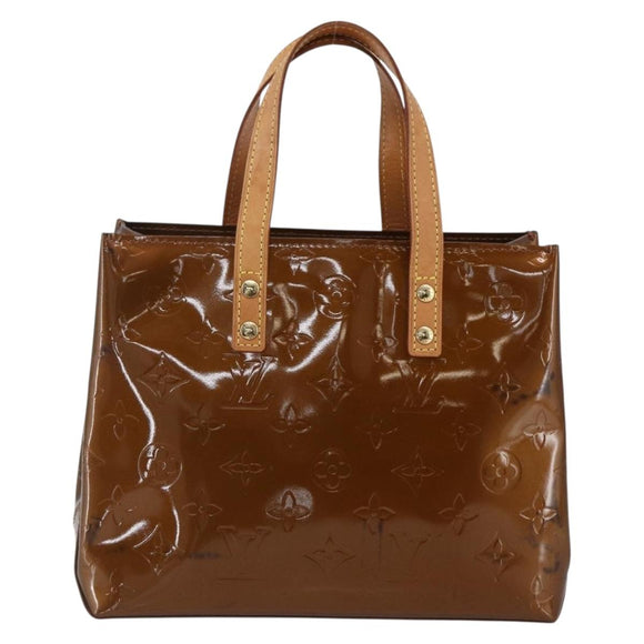LOUIS VUITTON Monogram Vernis Reade PM Hand Bag Bronze M91146 LV Auth gh1836