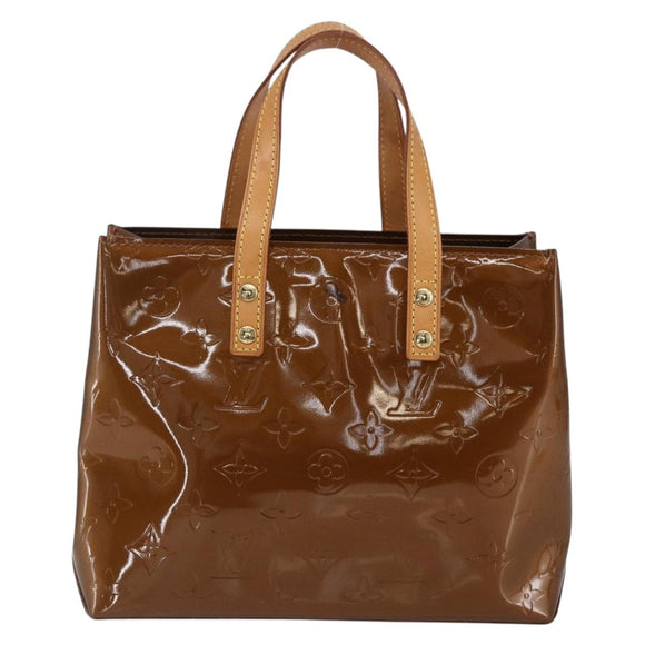 LOUIS VUITTON Monogram Vernis Reade PM Hand Bag Bronze M91146 LV Auth gh1836