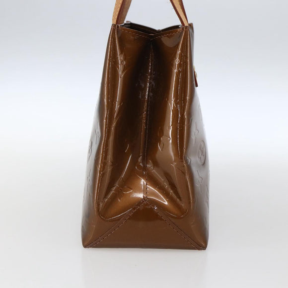 LOUIS VUITTON Monogram Vernis Reade PM Hand Bag Bronze M91146 LV Auth gh1836