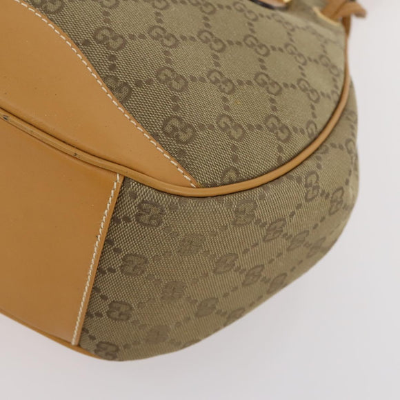 GUCCI GG Canvas Tote Bag 2way Beige Gold 000 2854 0282 Auth gh1838