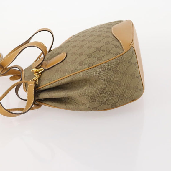 GUCCI GG Canvas Tote Bag 2way Beige Gold 000 2854 0282 Auth gh1838