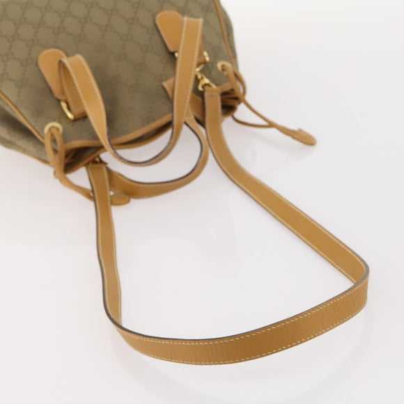 GUCCI GG Canvas Tote Bag 2way Beige Gold 000 2854 0282 Auth gh1838