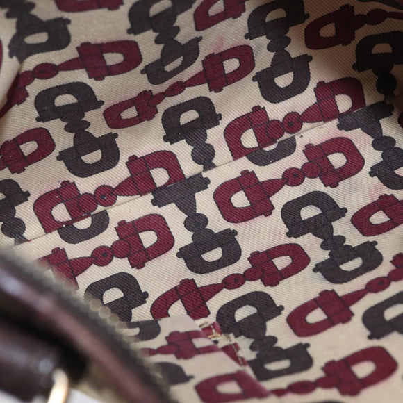 GUCCI GG Canvas Web Sherry Line Shoulder Bag Beige Gold Red 144388 Auth gh1840
