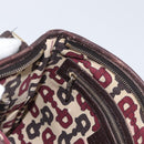 GUCCI GG Canvas Web Sherry Line Shoulder Bag Beige Gold Red 144388 Auth gh1840-20