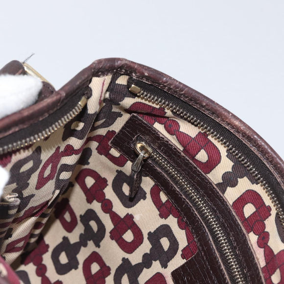 GUCCI GG Canvas Web Sherry Line Shoulder Bag Beige Gold Red 144388 Auth gh1840