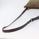 GUCCI GG Canvas Web Sherry Line Shoulder Bag Beige Gold Red 144388 Auth gh1840-7