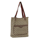 GUCCI GG Supreme Web Sherry Line Bag PVC Beige Gold 002 123 6487 Auth gh1842-1