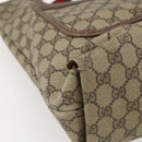 GUCCI GG Supreme Web Sherry Line Bag PVC Beige Gold 002 123 6487 Auth gh1842-14