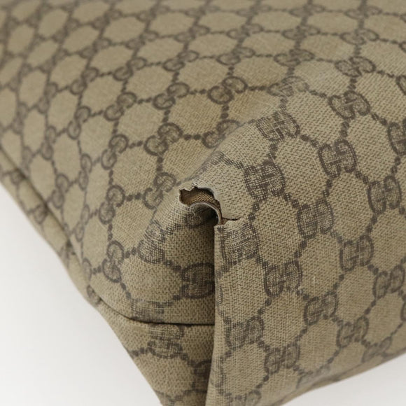 GUCCI GG Supreme Web Sherry Line Bag PVC Beige Gold 002 123 6487 Auth gh1842