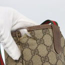 GUCCI GG Supreme Web Sherry Line Bag PVC Beige Gold 002 123 6487 Auth gh1842-10