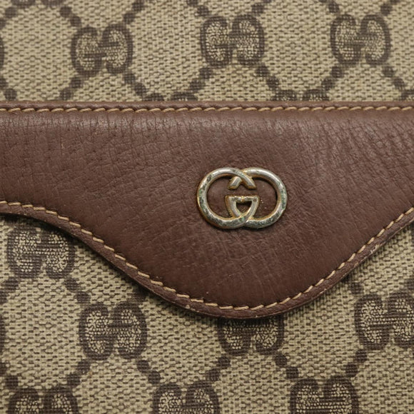GUCCI GG Supreme Web Sherry Line Bag PVC Beige Gold 002 123 6487 Auth gh1842