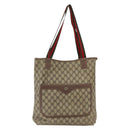 GUCCI GG Supreme Web Sherry Line Bag PVC Beige Gold 002 123 6487 Auth gh1842-13