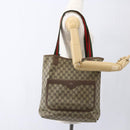GUCCI GG Supreme Web Sherry Line Bag PVC Beige Gold 002 123 6487 Auth gh1842-22