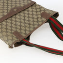 GUCCI GG Supreme Web Sherry Line Bag PVC Beige Gold 002 123 6487 Auth gh1842-6