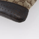 GUCCI GG Canvas Shoulder Bag Beige Silver 145857 Auth gh1844-11