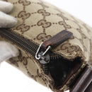 GUCCI GG Canvas Shoulder Bag Beige Silver 145857 Auth gh1844-14