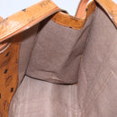 MCM Logogram Vicetos Tote Bag PVC Brown Gold Auth gh1847-20