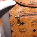MCM Logogram Vicetos Tote Bag PVC Brown Gold Auth gh1847-21