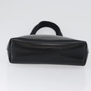 PRADA Tote Bag Leather Black Auth gh1848-6