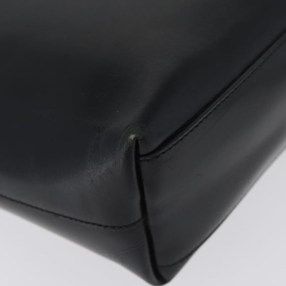 PRADA Tote Bag Leather Black Auth gh1848