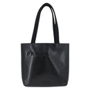 PRADA Tote Bag Leather Black Auth gh1848-13