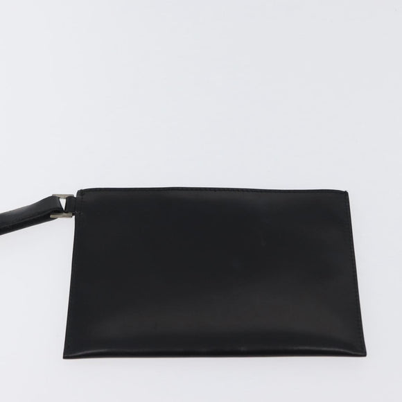 PRADA Tote Bag Leather Black Auth gh1848