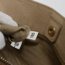 PRADA Tote Bag Leather Beige Gold Auth gh1849-12