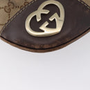 GUCCI GG Canvas Shoulder Bag Beige Gold 257072 Auth gh1853-10