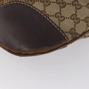 GUCCI GG Canvas Shoulder Bag Beige Gold 257072 Auth gh1853-11