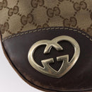 GUCCI GG Canvas Shoulder Bag Beige Gold 257072 Auth gh1853-14