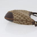 GUCCI GG Canvas Shoulder Bag Beige Gold 257072 Auth gh1853-4