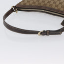 GUCCI GG Canvas Shoulder Bag Beige Gold 257072 Auth gh1853-7