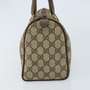 GUCCI GG Supreme Web Sherry Line Boston Bag PVC Beige Gold 39 02 006 Auth gh1854-3
