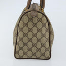 GUCCI GG Supreme Web Sherry Line Boston Bag PVC Beige Gold 39 02 006 Auth gh1854-4