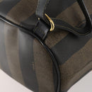 FENDI Pecan Canvas Rucksack PVC Braun Schwarz Gold Authentisch gh1856-17