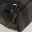 FENDI Pecan Canvas Rucksack PVC Braun Schwarz Gold Authentisch gh1856-18