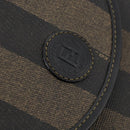 FENDI Pecan Canvas Rucksack PVC Braun Schwarz Gold Authentisch gh1856-19