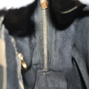 FENDI Pecan Canvas Rucksack PVC Braun Schwarz Gold Authentisch gh1856-21