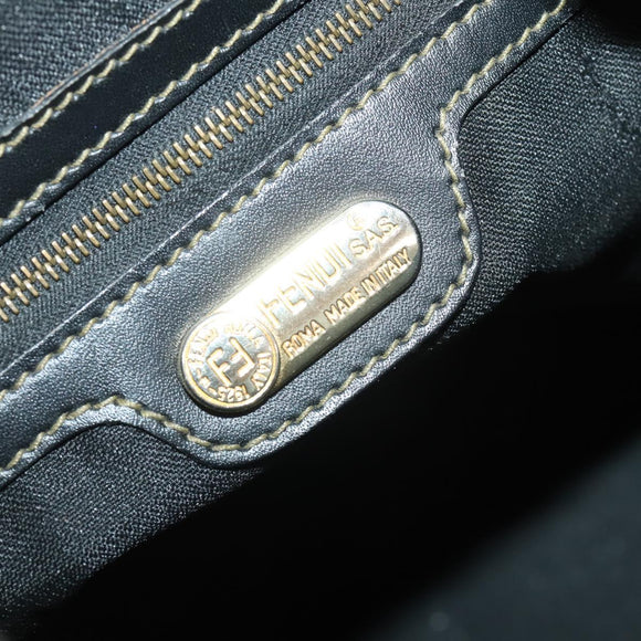 FENDI Pecan Canvas Rucksack PVC Braun Schwarz Gold Authentisch gh1856